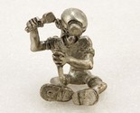 J. Pitts Pewter Figurine, Coal Miner Using Hammer &amp; Chisel, England, #Pi... - $14.65