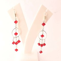 Kashmiri Ruby Cut Gemstone Handmade Fashion Gift Earrings Jewelry 3.10&quot; SA 3491 - £3.13 GBP