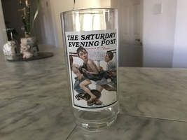 Norman Rockwell The Saturday Evening Post No Swimming Glass - $3.43