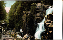 Vtg Postcard White Mts. N.H. The Cascade in the Flume Franconia Notch - £4.83 GBP