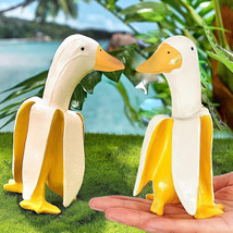 Creative Peeled Banana Duck Sculpture Art Ornaments Garden Statue Outdoo... - £17.17 GBP