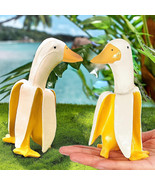 Creative Peeled Banana Duck Sculpture Art Ornaments Garden Statue Outdoo... - €19,97 EUR