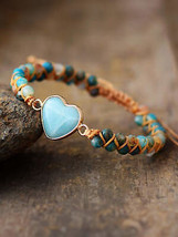 Heart Shape Beaded Bracelet - £10.62 GBP