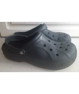 Mens Crocs Dual Comfort Black Warm Faux Fur Lined Comfortable Clogs Size 10 - $33.92 CAD