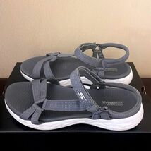 Skechers On-the-GO 600 Brilliancy Sandals Charcoal Grey 15316 Womens 10 - $29.69