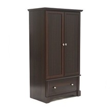 Rustic Cherry Drawer and Garment Rod Wardrobe Armoire - $13,862.20 MXN