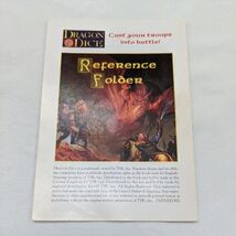 TSR Dragon Dice 1995 Tiny Reference Folder Booklet - $10.69