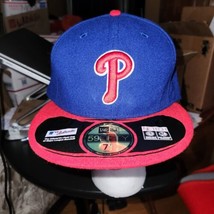 Authentic Philadelphia Phillies MLB New Era 59FIFTY size 7 1/2 - £10.15 GBP