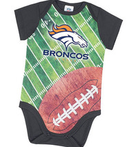 NFL Denver Broncos Bodysuit Field Design Gerber Infant Select Size - £12.05 GBP