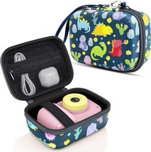 Pu Hard Carrying Bag With Inner Pocket, Turquoise Dinosaur Land, Moko Kids - £31.23 GBP