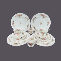 Royal Albert Moss Rose bone china tableware. Forty-one pieces made in En... - $483.74