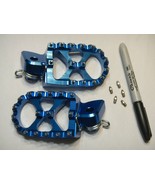 BLUE Billet Aluminum Foot Peg Rest 2014-2016 Husqvarna Fe 250 350 350S 4... - $49.49