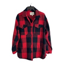 Lucky Brand Mens Shacket Size XS Red Buffalo Plaid Long Sleeve Button Fl... - $36.83