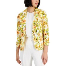 Nwt Kasper White Yellow Floral Career Jacket Blazer Size 16 $129 - £55.19 GBP