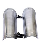 Medieval 18g Steel Greaves Lower Leg Armor With Leather Straps (Pair) - €55,92 EUR