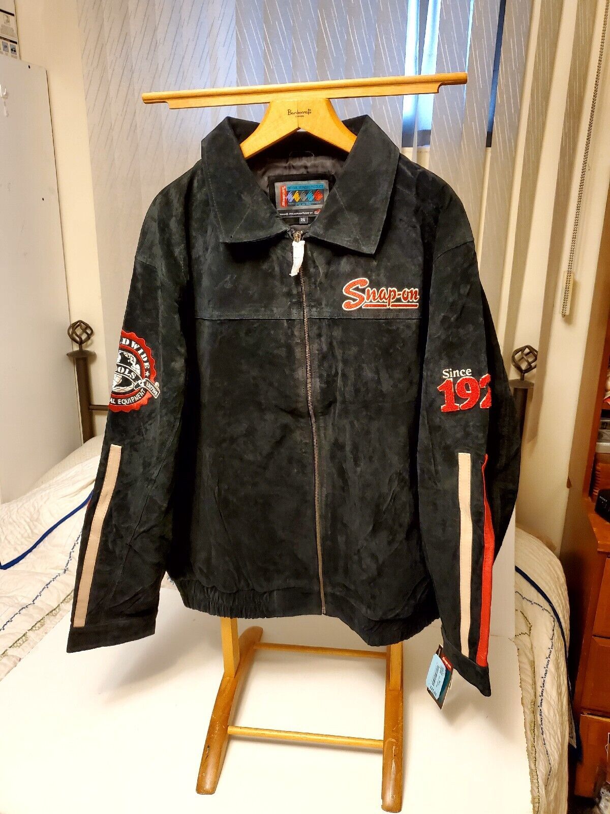 Primary image for Snap On Tools Black Suede Leather Jacket Choko Limited Edition Mens Size 2XL NWT