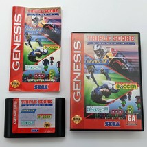 Triple Score (Genesis) - Complete in Case (Sega, 1993) Hang-On Soccer Co... - £10.16 GBP