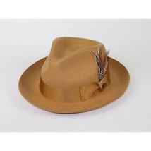 Bruno Capelo Hat Australian Wool Fedora Teardrop Crown Fabio FB230 Camel image 4