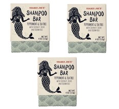 3 pack! Trader Joe’s Shampoo Bar - Peppermint &amp; Tea Tree Oil 4 oz - Go green! - £20.58 GBP