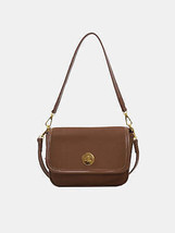 PU Leather Suede Twist-Lock Shoulder Bag - £28.36 GBP