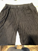 Caslon Women Elastic Linen Pull On Pants. Size XXL. Black. Wide leg. NWO... - $470.22 MXN