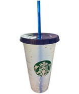 starbucks confetti color changing venti cup with blue straw - $10.45