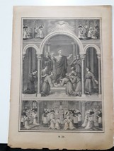 Old religious engraving 1900 Jesus  universal judgment  maison de la bonne N10 - £51.43 GBP