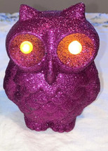 Scary Owl Light Up Eyes Pink Sparkle Led Halloween - £10.22 GBP