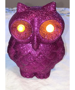 scary OWL Light Up  EYES  PINK sparkle LED HALLOWEEN - £10.06 GBP