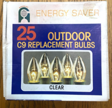 Clear Bulb C9 120V 7W Replacement Bulbs For String Lights Box Of 20 ENER... - $9.95