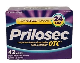 Prilosec OTC 24 Hr Acid Reducer Treats Frequent Heartburn 42 TABLET  EXP... - $370.65 MXN