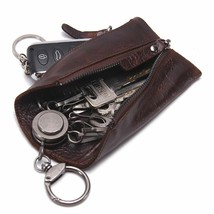 Unisex Car Key Wallet Pouch Bag Handmade Leather Men Women Keychain Keys... - $33.34