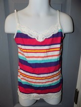 P.S. Aeropostale Striped With Lace Tank Top Size 5 Girls NEW - £12.05 GBP