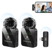 PULUZ Wireless Lavalier 8-Pin Receiver and Dual Microphones for iPhone / iPad - £31.96 GBP