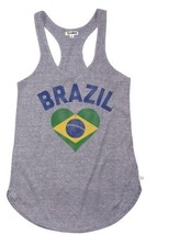 Tipsy Elves Women&#39;s Brazil Love Tank Top New nwt  flag pride work out XL - $21.99