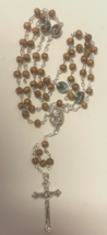 Olive Wood Small Bead Rosary,New from Jerusalem #1 - £7.78 GBP