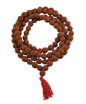 Natural Certified 108 Rudraksha Mala-Prayer beads-108 Beads, japamala-Handmade i - £167.21 GBP