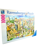 Ravensburger Puzzle World Landmarks 1000 Piece No. 198900 27x20 in. 70x50cm - £13.66 GBP