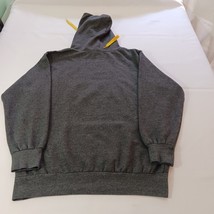 Batman Men's Gray & Yellow Graphic Drawstring Hoodie Pullove Sweatshirt Size L image 2