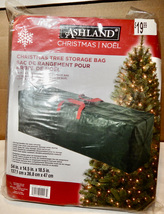 Christmas Tree Storage Bag 54&quot; x14 1/2&quot; x18 1/2&quot; Ashland Dk Green Up To ... - $17.49