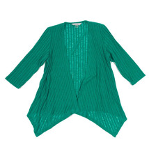 TanJay Shear Open Front Women&#39;s Green Cardigan Sweater Size Medium - £11.46 GBP