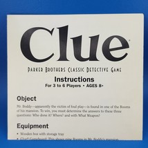 Clue Vintage Bookshelf Rules Instructions Booklet Replacement Game Piece - £3.15 GBP