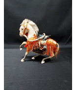 Japanese White Horse Samurai Musha Ningyo Warrior Antique Excellent Cond... - $70.08 CAD