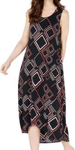 Alfani Womens Printed Hi-Low Maxi Dress Size Medium Color Black Printed - £29.68 GBP