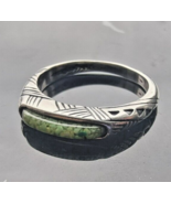 CAROLYN POLLACK 925 STERLING SILVER GREEN TURQUOISE GEOMETRIC DESIGN RIN... - $1,425.81 MXN