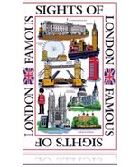 Sights of London Kitchen Tea Towel 100% cotton St. Pauls Cathedral - £11.95 GBP