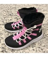 Nike Venture GS Faux Fur Lining Girls Women Boots AQ9493-002 Black Pink ... - £47.33 GBP