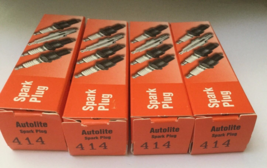 Set of Four Autolite 414 Small Engine Spark Plugs Used in many applications  - £11.51 GBP