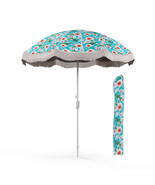 6.5 FT Beach Umbrella with Fringe Outdoor Tassel Umbrella with Push Butt... - $1,411.92 MXN
