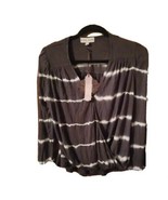 NWT Womens Knox Rose Grey Long Sleeve Blouse Size Small Nwt 28 - £11.84 GBP